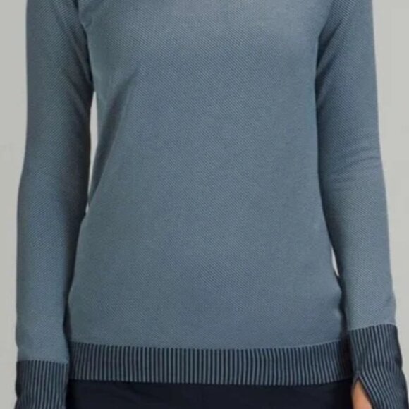 Lululemon Women's Rest Less Sweatshirt Long Sleeve Top Ribbed Textured Sz 2 - Picture 2 of 9